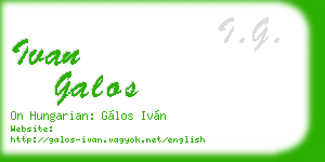ivan galos business card